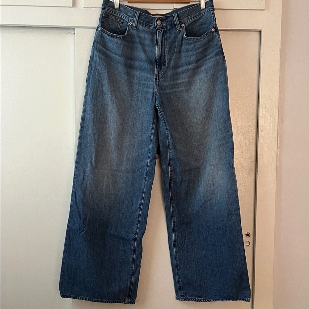 Madewell High Rise Super Wide Leg Jeans - Picture 4 of 8